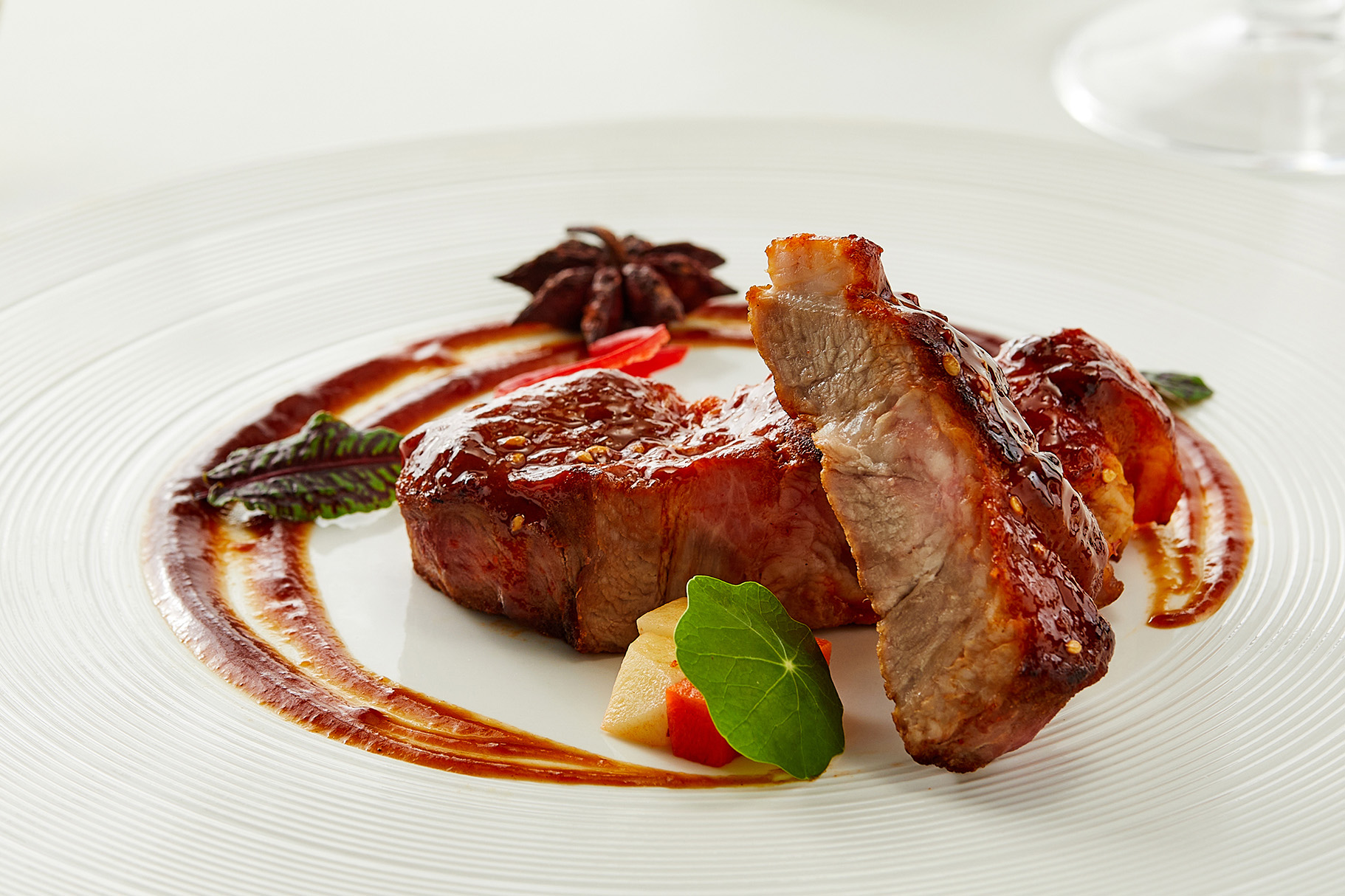 Singapore-style glazed European Pork Collar